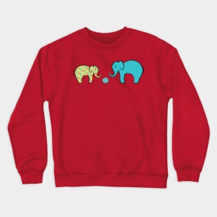 Elephants playing ball Crewneck Sweatshirt